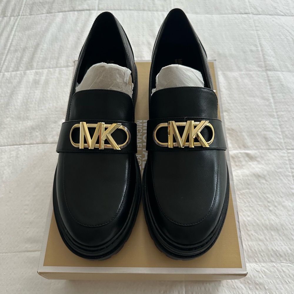 BRAND NEW Michael Kors Parker Lug Loafer Black 9.5M